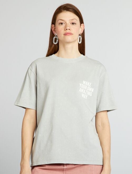 T-shirt ample imprimé - Kiabi