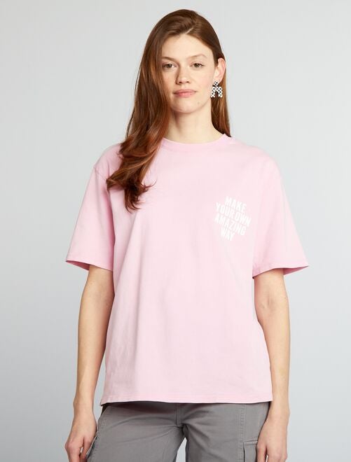 T-shirt ample imprimé - Kiabi