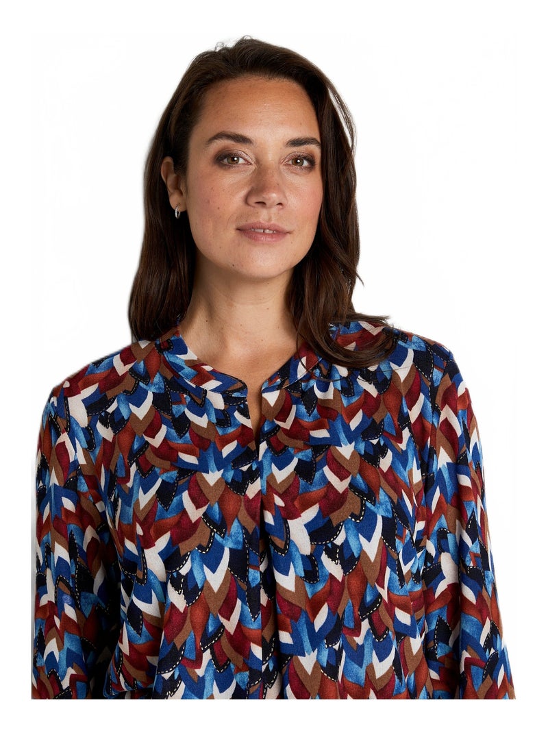 T-shirt ample long détails brillants Bleu - Kiabi