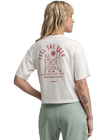 T-shirt ample manches courtes cyclotourisme femme cyclisme femme feel sand