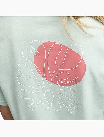 T-shirt ample manches courtes cyclotourisme femme cyclisme femme reef light gree