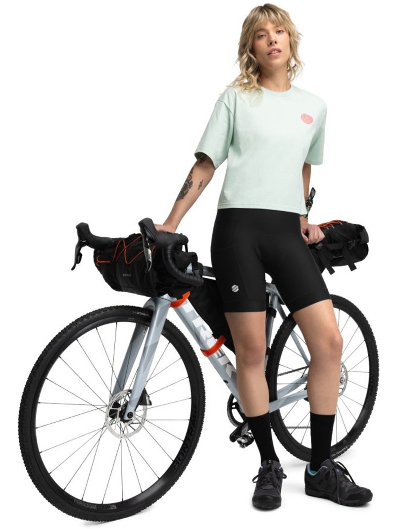 T-shirt ample manches courtes cyclotourisme femme cyclisme femme reef light gree Vert - Kiabi