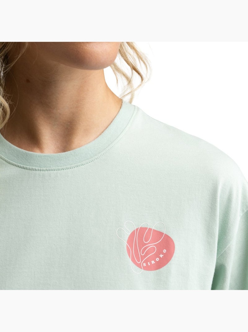 T-shirt ample manches courtes cyclotourisme femme cyclisme femme reef light gree Vert - Kiabi