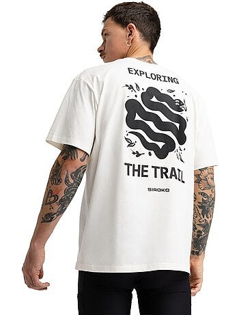 T-shirt ample manches courtes cyclotourisme homme cyclisme homme exploring sand