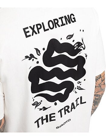 T-shirt ample manches courtes cyclotourisme homme cyclisme homme exploring sand