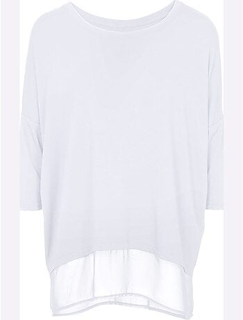 T-shirt Ample Tissu Léger à L'ourlet - Taille Standard - Helline