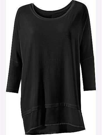 T-shirt Ample Tissu Léger à L'ourlet - Taille Standard - Helline