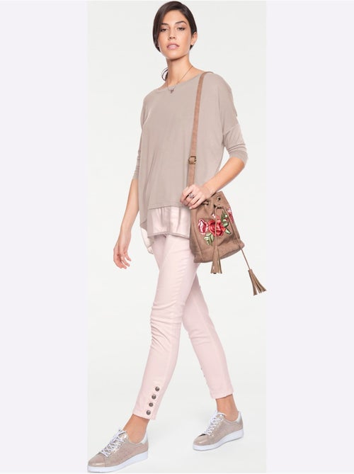 T-shirt Ample Tissu Léger à L'ourlet - Taille Standard - helline - Kiabi