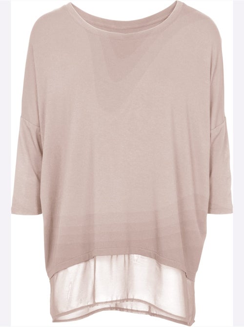 T-shirt Ample Tissu Léger à L'ourlet - Taille Standard - helline - Kiabi