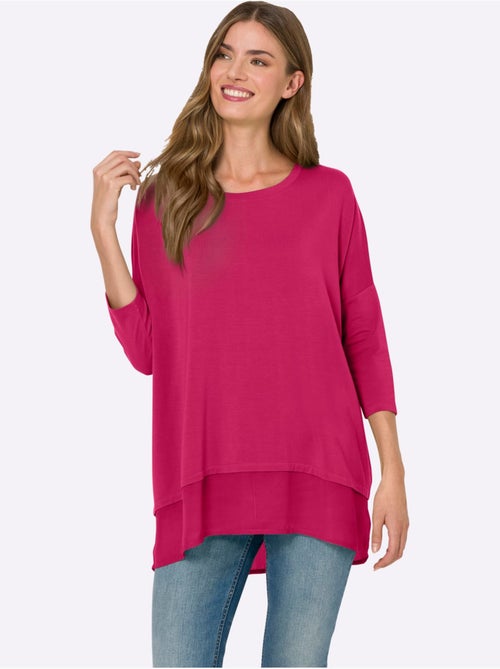 T-shirt Ample Tissu Léger à L'ourlet - Taille Standard - helline - Kiabi