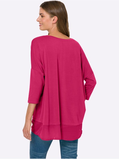 T-shirt Ample Tissu Léger à L'ourlet - Taille Standard - helline - Kiabi