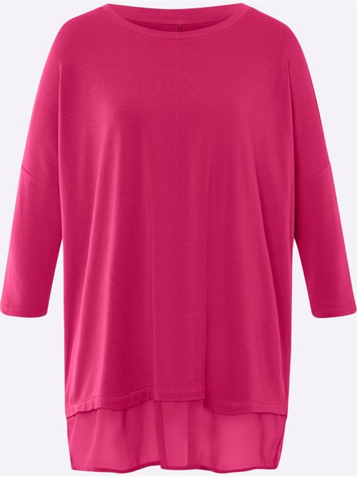 T-shirt Ample Tissu Léger à L'ourlet - Taille Standard - helline - Kiabi