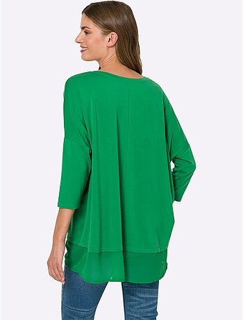 T-shirt Ample Tissu Léger à L'ourlet - Taille Standard - Helline