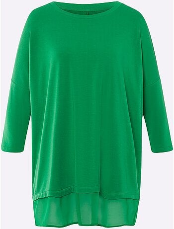 T-shirt Ample Tissu Léger à L'ourlet - Taille Standard - Helline