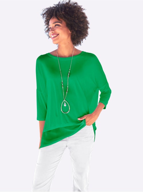 T-shirt Ample Tissu Léger à L'ourlet - Taille Standard - Helline - Kiabi T-shirt Ample Tissu Léger à L'ourlet - Taille Standard - Helline - Kiabi
