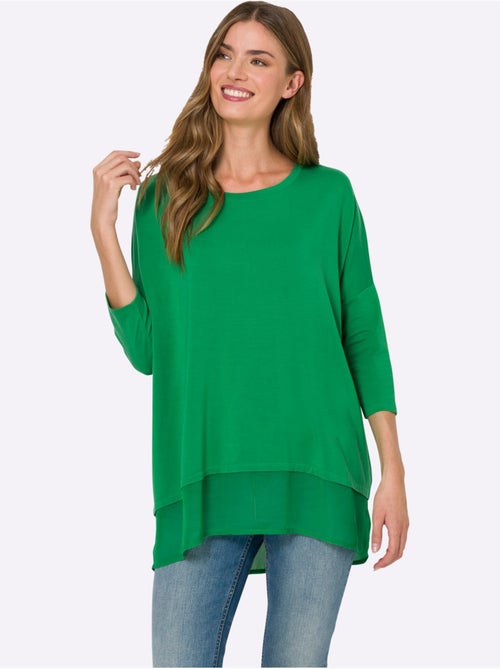 T-shirt Ample Tissu Léger à L'ourlet - Taille Standard - Helline - Kiabi T-shirt Ample Tissu Léger à L'ourlet - Taille Standard - Helline - Kiabi
