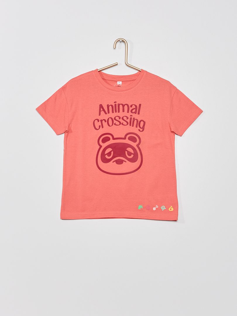 T-shirt 'Animal Crossing' en jersey rose - Kiabi
