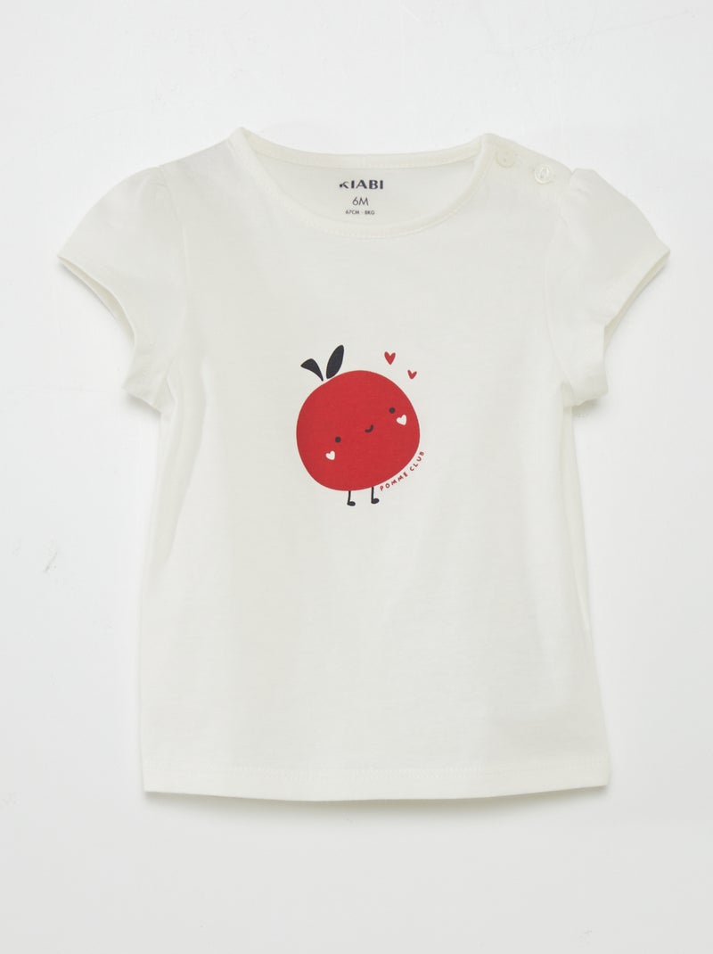 T-shirt animé Blanc - Kiabi