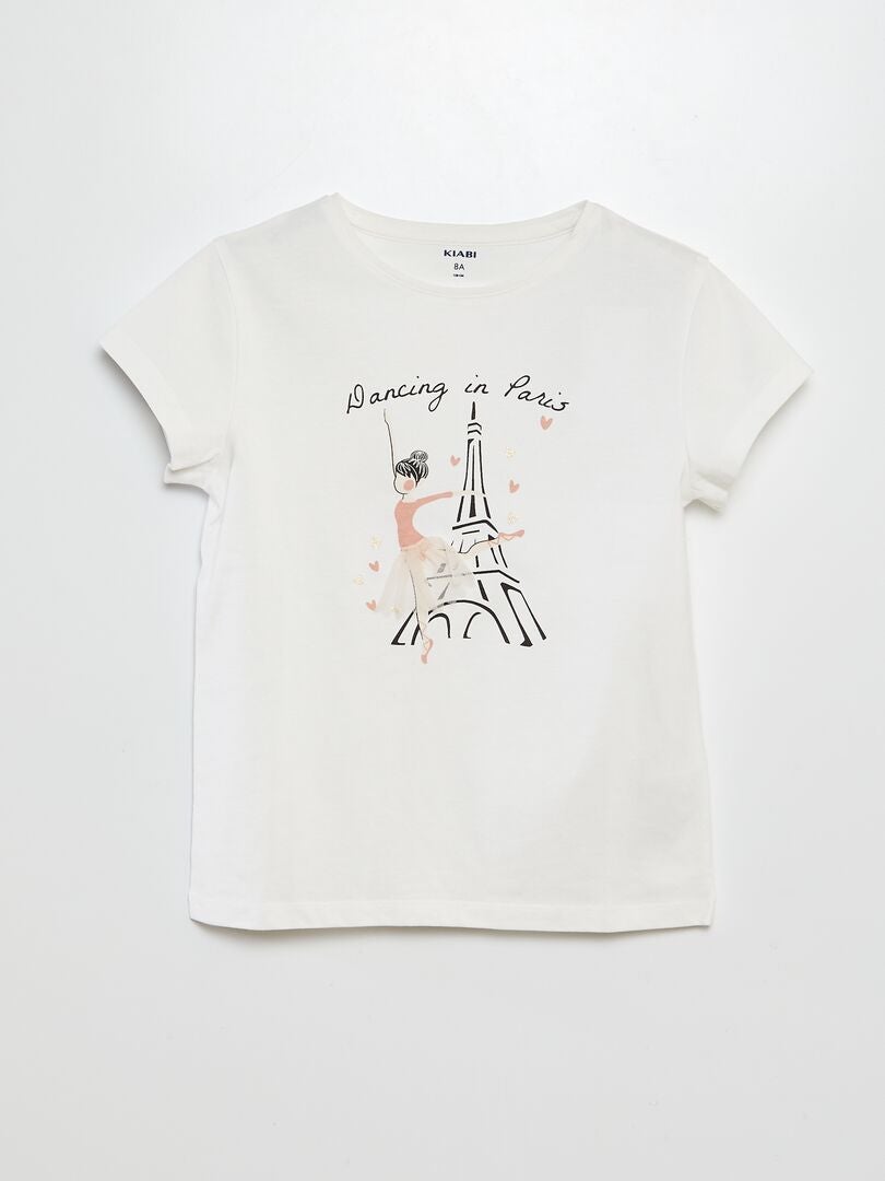 T-shirt animé Blanc - Kiabi