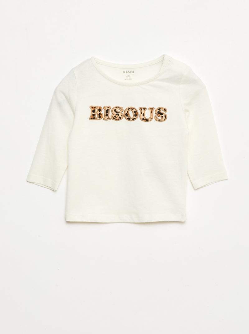 T-shirt animé en coton Beige - Kiabi