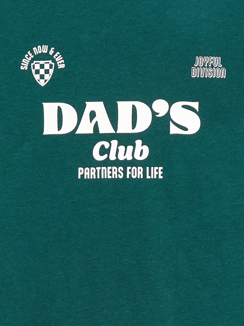 T-shirt animé fête des pères Vert - Kiabi