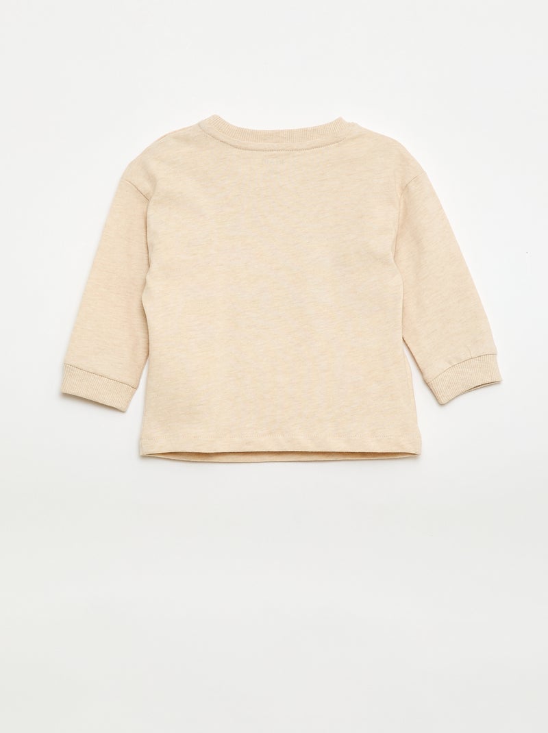 T-shirt animé maille bouclette Beige - Kiabi