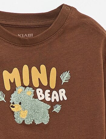 T-shirt animé maille bouclette