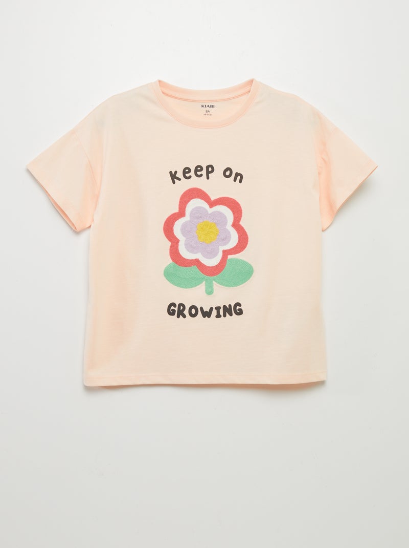 T-shirt animé manches courtes Rose - Kiabi
