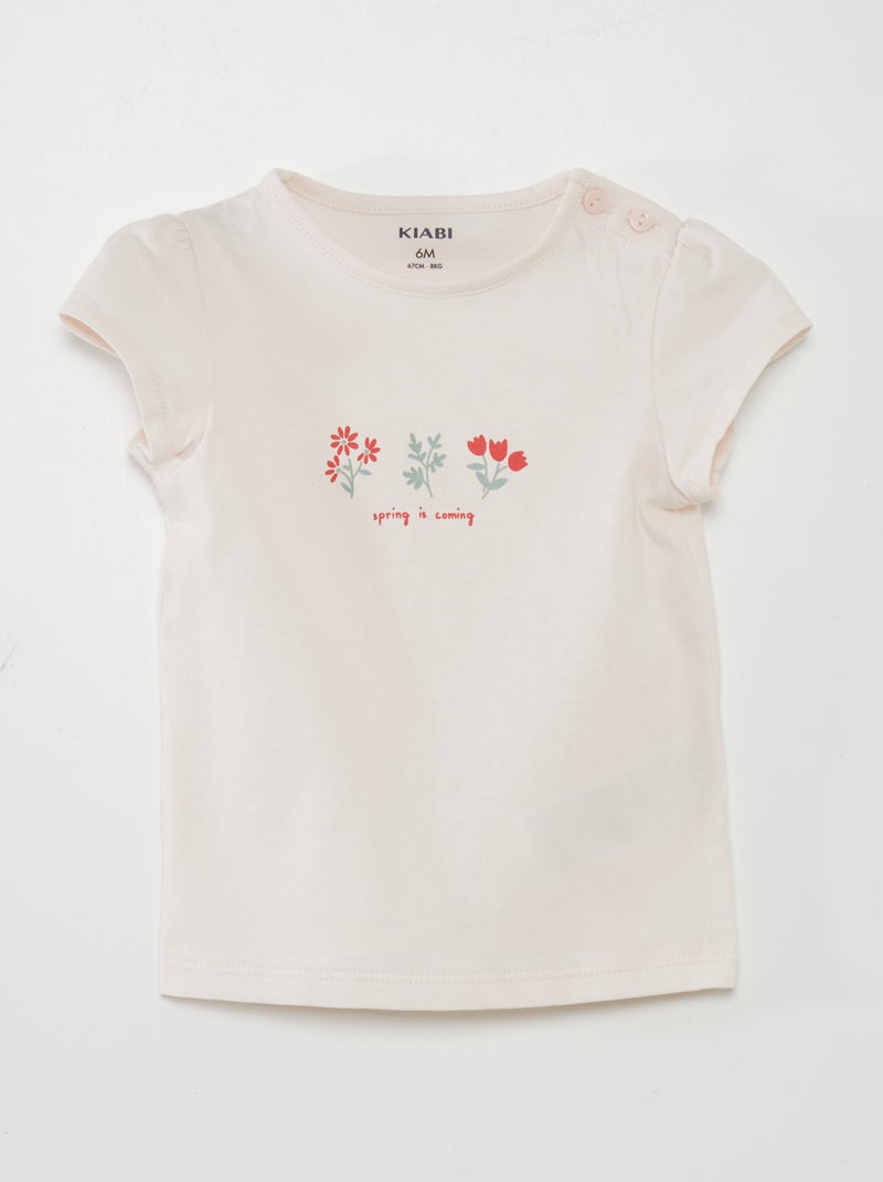 T-shirt animé Rose - Kiabi