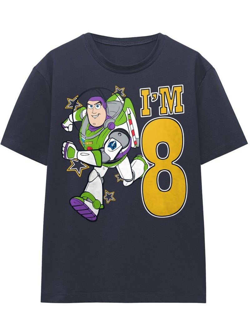 T-shirt anniversaire motif buzz l´éclair i´m - toy story (buzz l´éclair) Bleu nuit - Kiabi