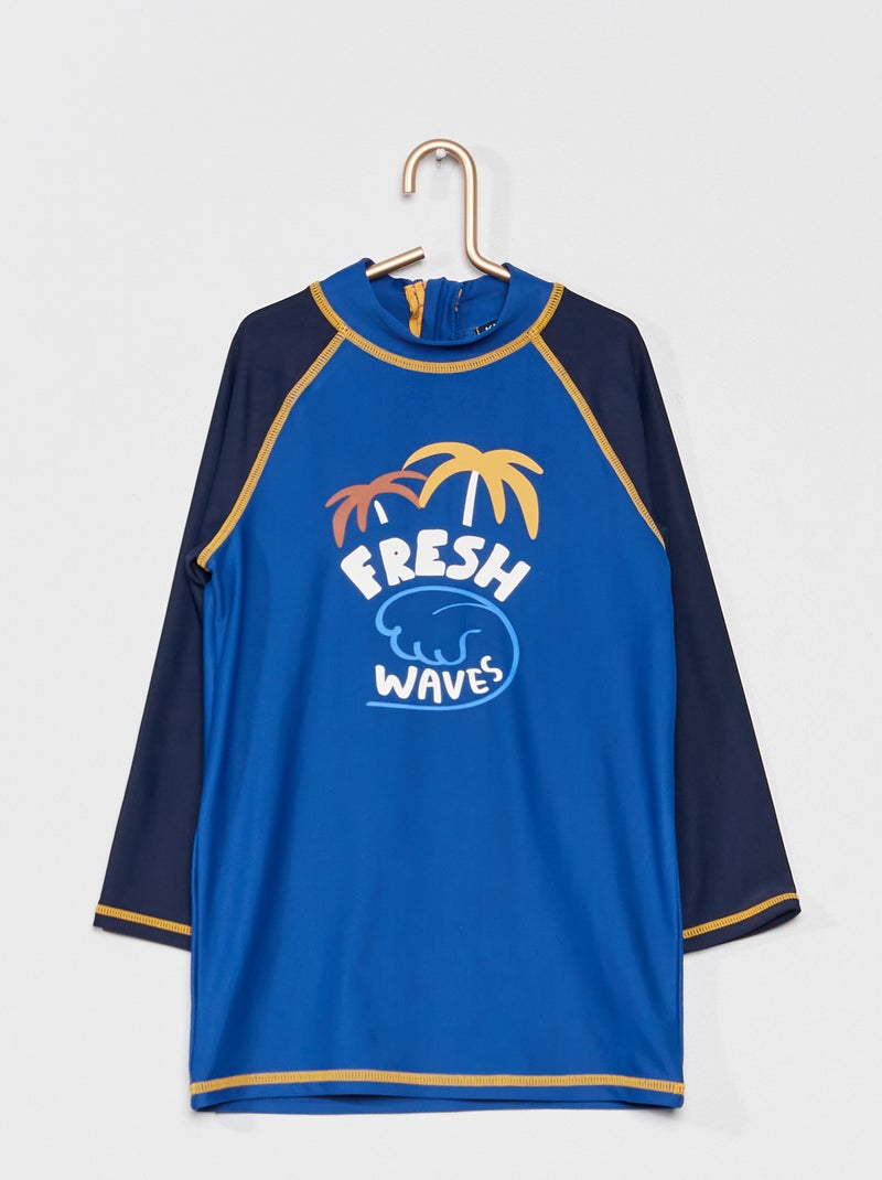 T-shirt anti-UV 40+ bleu - Kiabi