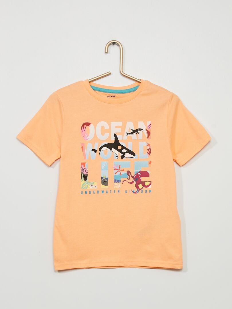 T-shirt anti-UV avec imprimé Orange - Kiabi
