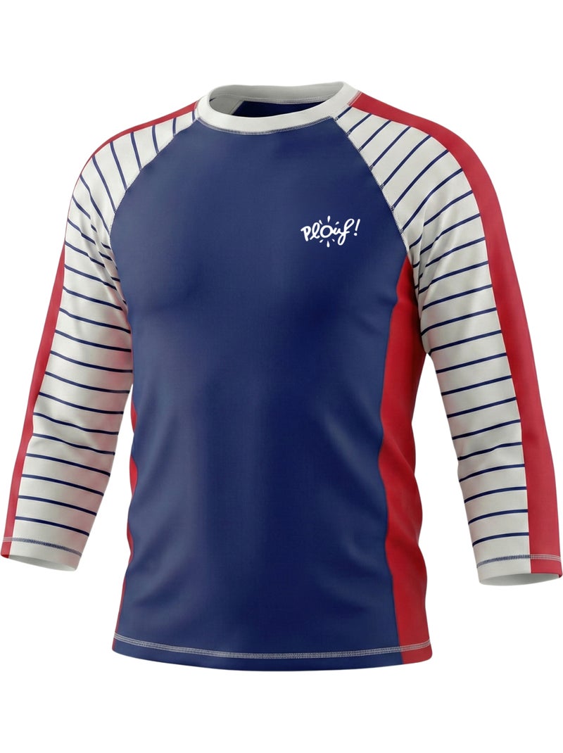 T-shirt Anti-UV garçon : Régate Bleu Rouge - Kiabi