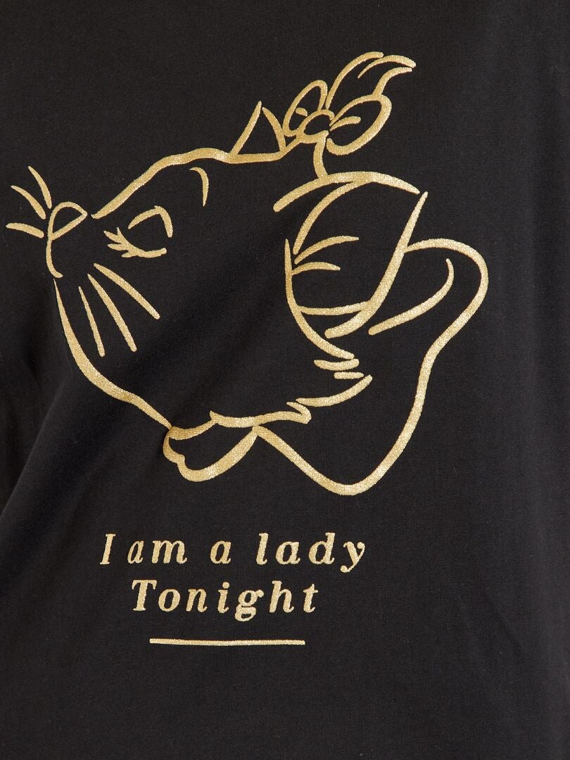 T-shirt 'Aristochat' de 'Disney' Noir - Kiabi