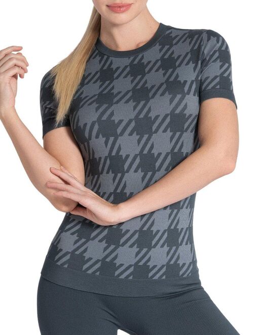 T-shirt Athleisure imprimé pied de poule - Kiabi