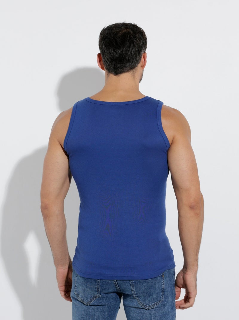 T-shirt athlétique coton - lot de 3 Indigo - Kiabi