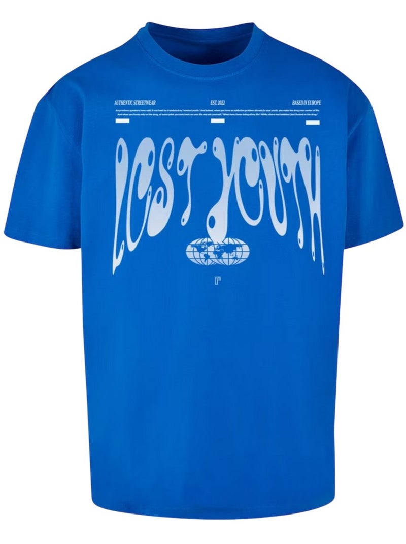 T-shirt authentic - lost youth Bleu cobalt - Kiabi