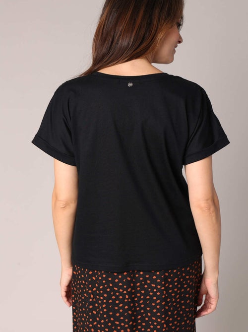 T-shirt avec broderie ajourée 'Deeluxe' - Kiabi