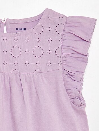 Tee-shirt Fille Justice - Violet - Taille 8 - Manches Courtes - Neuf Avec Étiquettes