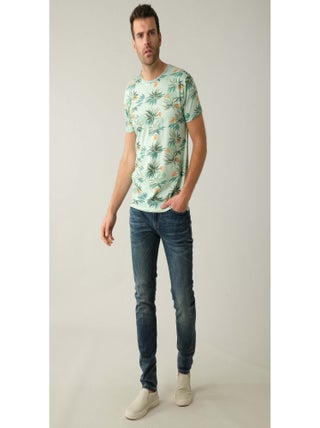 T-shirt avec col à bord franc 'Deeluxe'