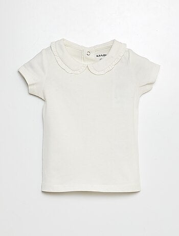T-shirt avec col claudine
