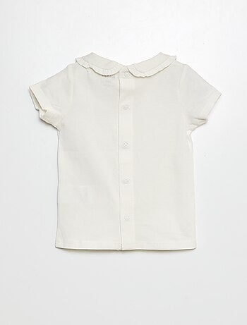 T-shirt avec col claudine