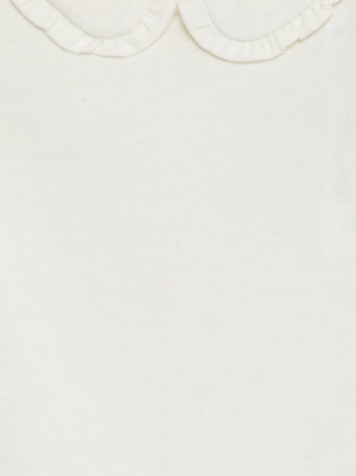 T-shirt avec col claudine - Kiabi