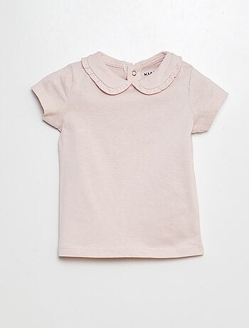T-shirt avec col claudine