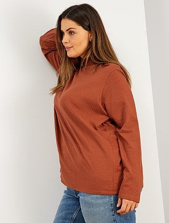 T-shirt avec col montant - Kiabi