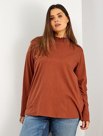 T-shirt avec col montant - Kiabi