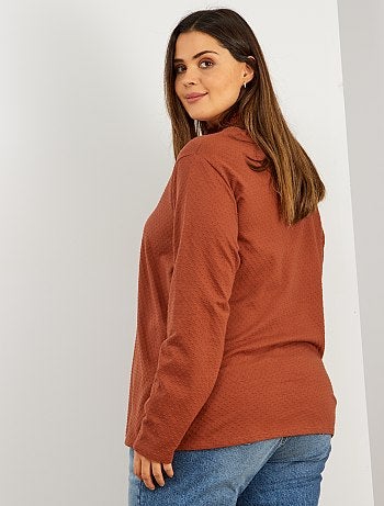 T-shirt avec col montant - Kiabi