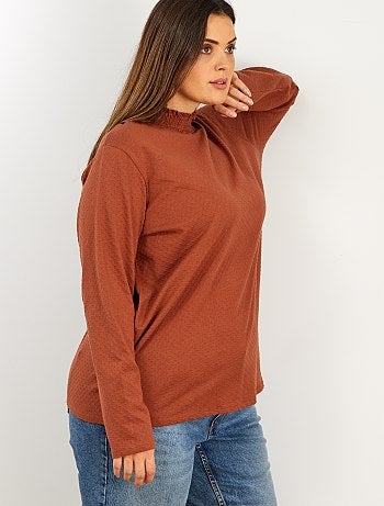 T-shirt avec col montant - Kiabi