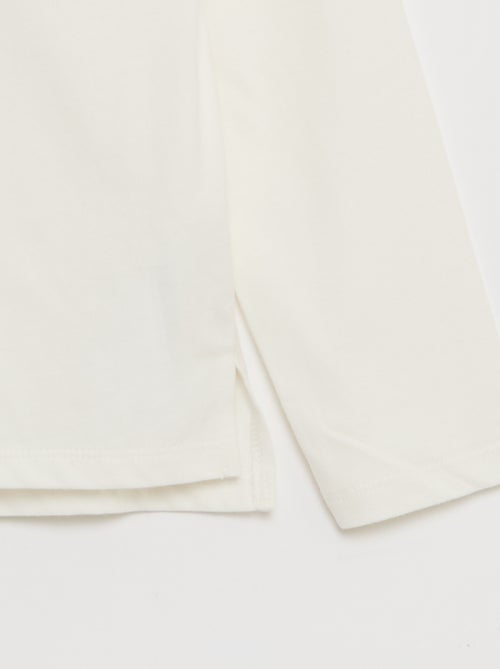 T-shirt avec col rond à froufrous - So Easy - Kiabi