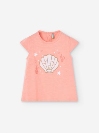 T-shirt avec Coquillage en Relief
